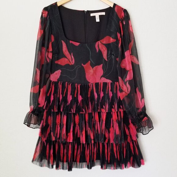 Hutch Black and Red Floral Mini Dress - Picture 6 of 16